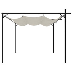 Pergola with Retractable Roof Cream 295 x 292 x 230 cm