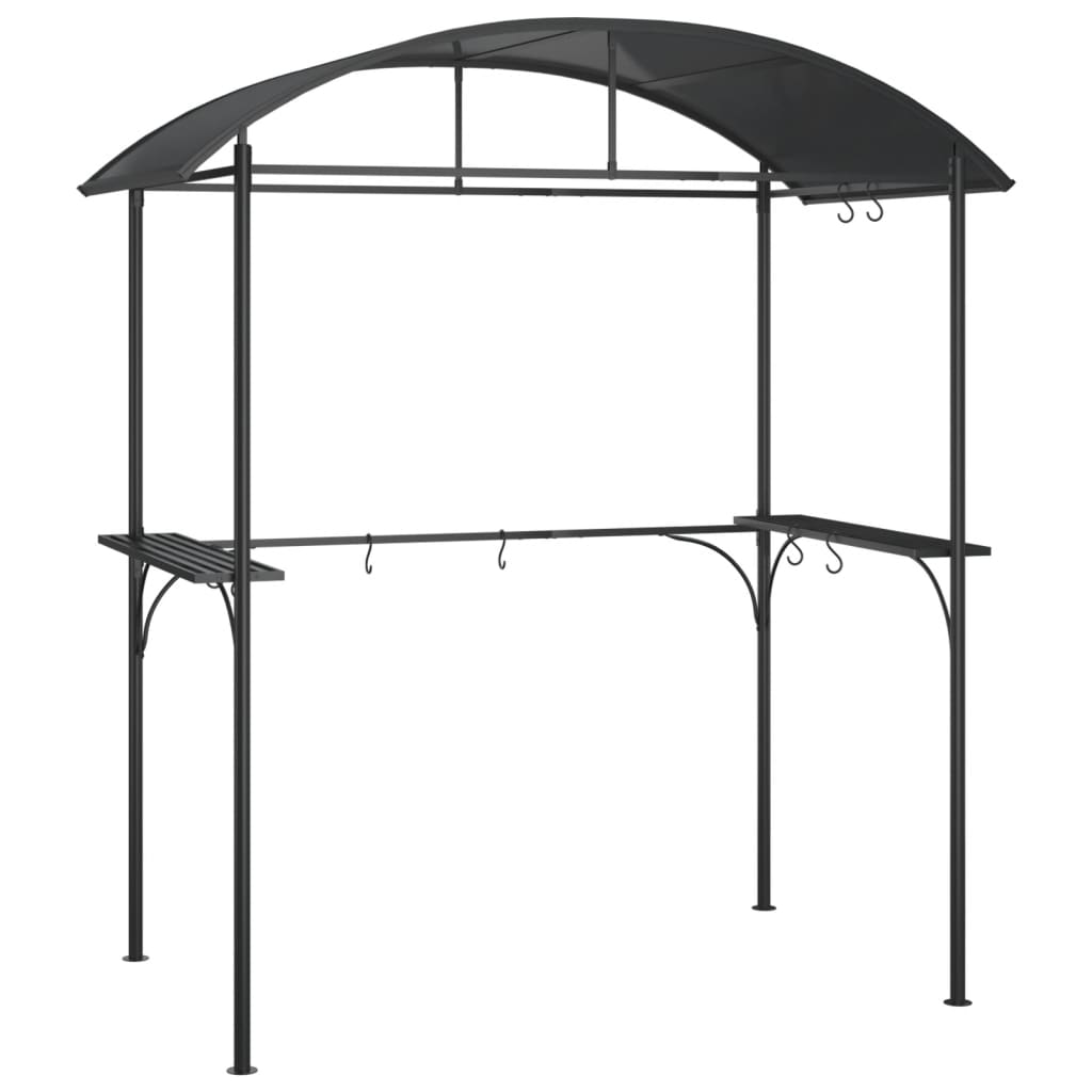 vidaXL BBQ Gazebo with Side Shelves Anthracite 220x115x230 cm Steel 2