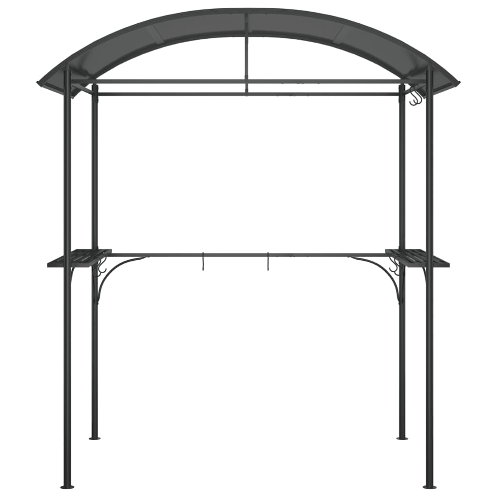 vidaXL BBQ Gazebo with Side Shelves Anthracite 220x115x230 cm Steel 3