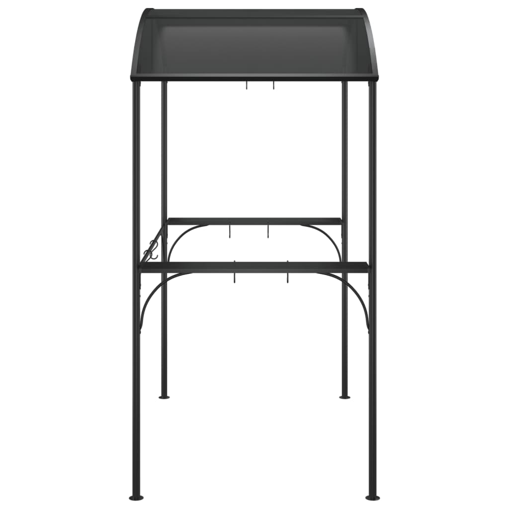 vidaXL BBQ Gazebo with Side Shelves Anthracite 220x115x230 cm Steel 4