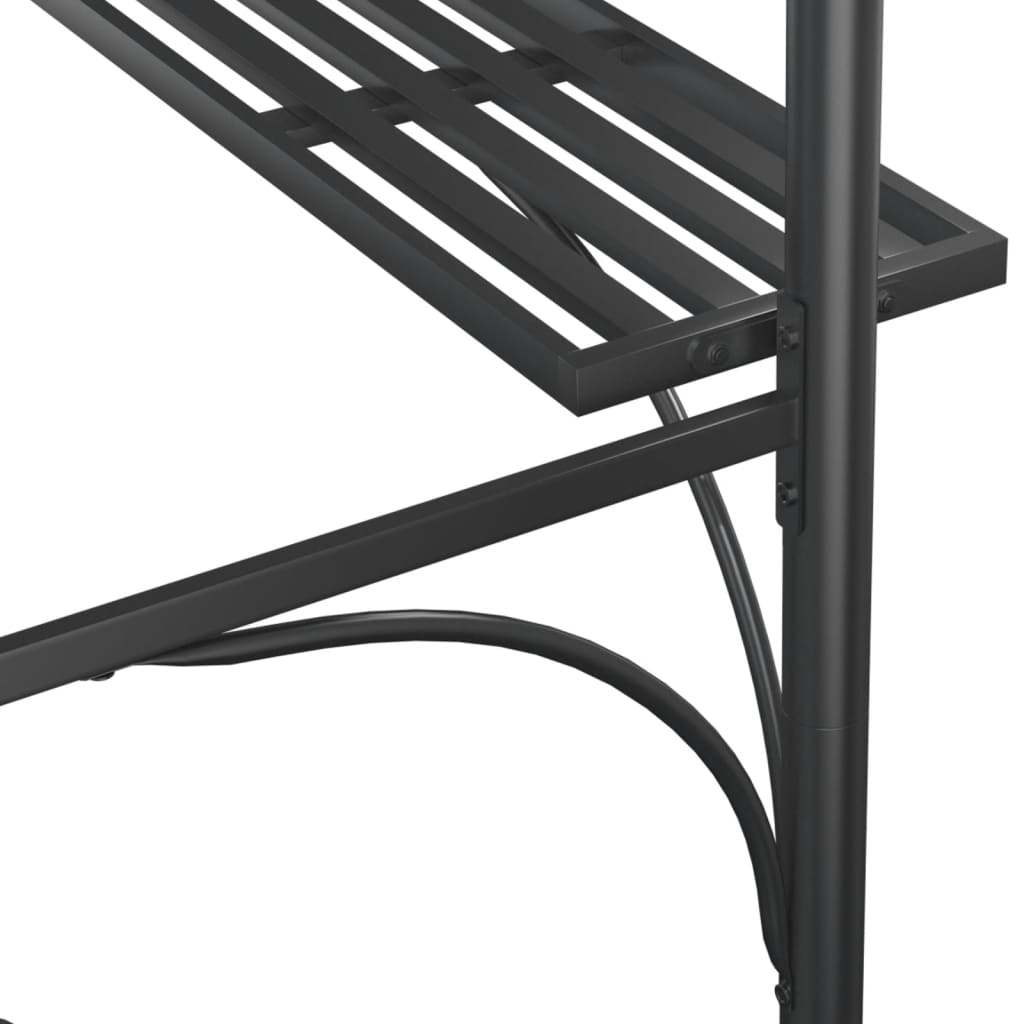 vidaXL BBQ Gazebo with Side Shelves Anthracite 220x115x230 cm Steel 6