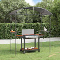 vidaXL BBQ Gazebo with Side Shelves Anthracite 220x115x230 cm Steel 1