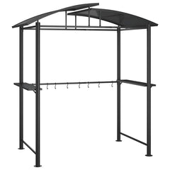 vidaXL BBQ Gazebo with Side Shelves Anthracite 210x114x230 cm Steel 2