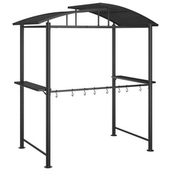 vidaXL BBQ Gazebo with Side Shelves Anthracite 210x114x230 cm Steel 5