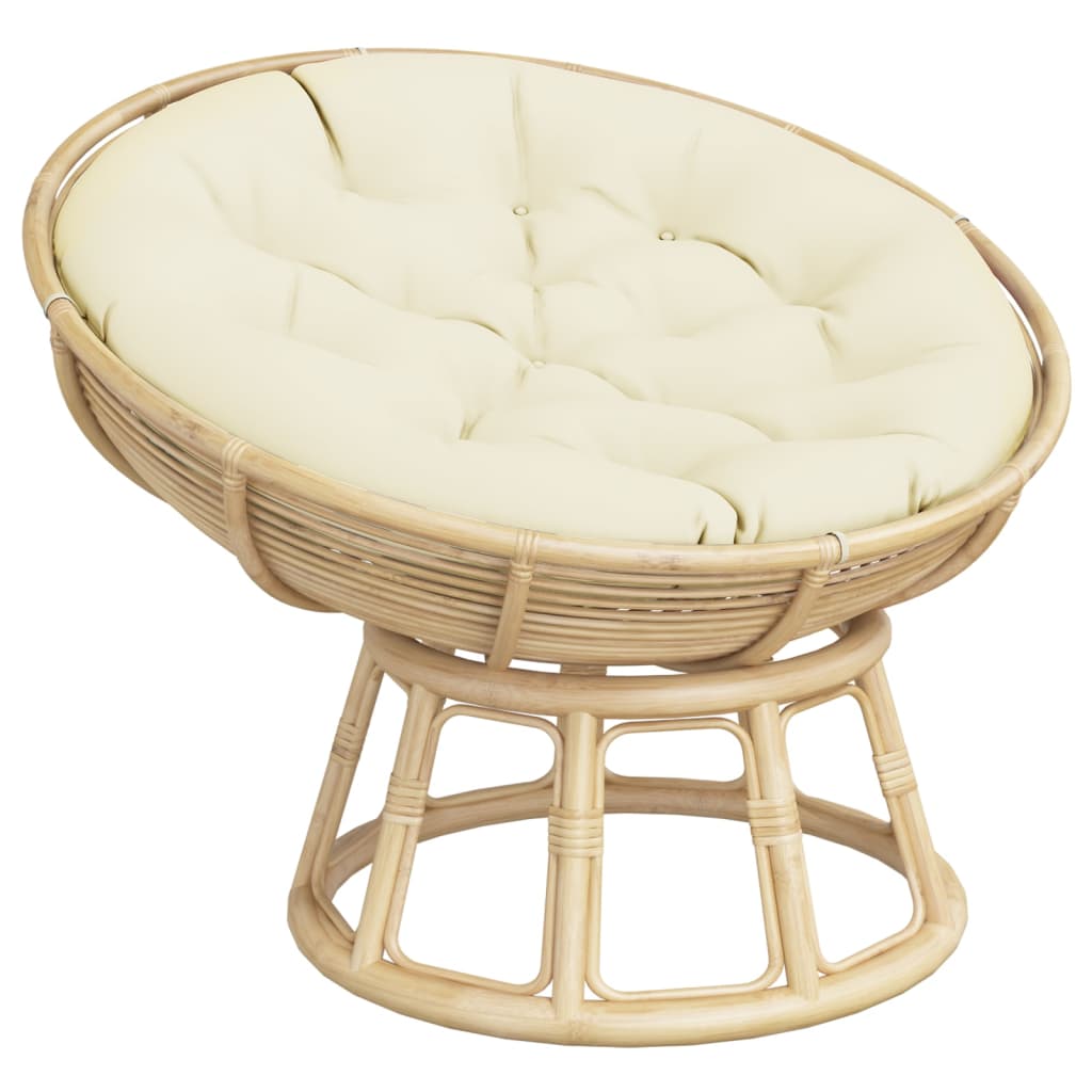 vidaXL Round Cushion Cream Ø 100 x11 cm Oxford Fabric 3