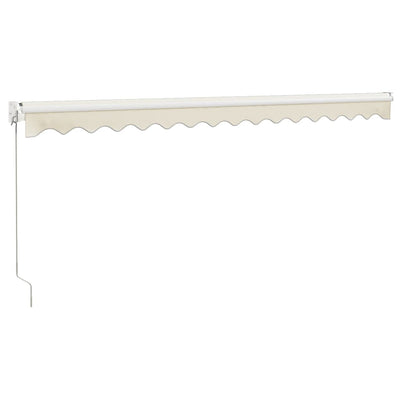 Retractable Awning Cream 4x3 m Fabric and Aluminium