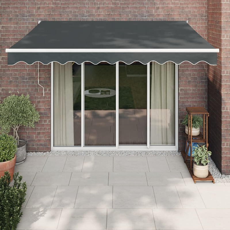 Retractable Awning Anthracite 3x2.5 m Fabric and Aluminium