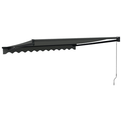 Retractable Awning Anthracite 3.5x2.5 m Fabric and Aluminium