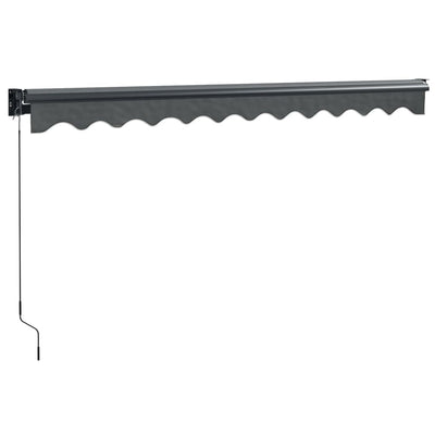 Retractable Awning Anthracite 3.5x2.5 m Fabric and Aluminium