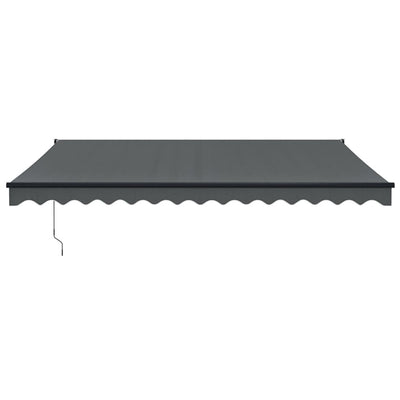 Retractable Awning Anthracite 4.5x3 m Fabric and Aluminium