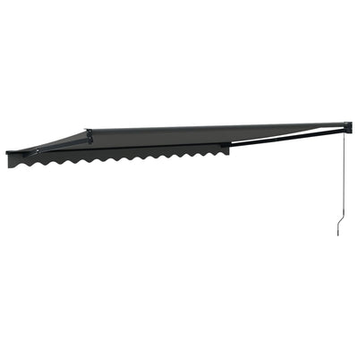 Retractable Awning Anthracite 4.5x3 m Fabric and Aluminium