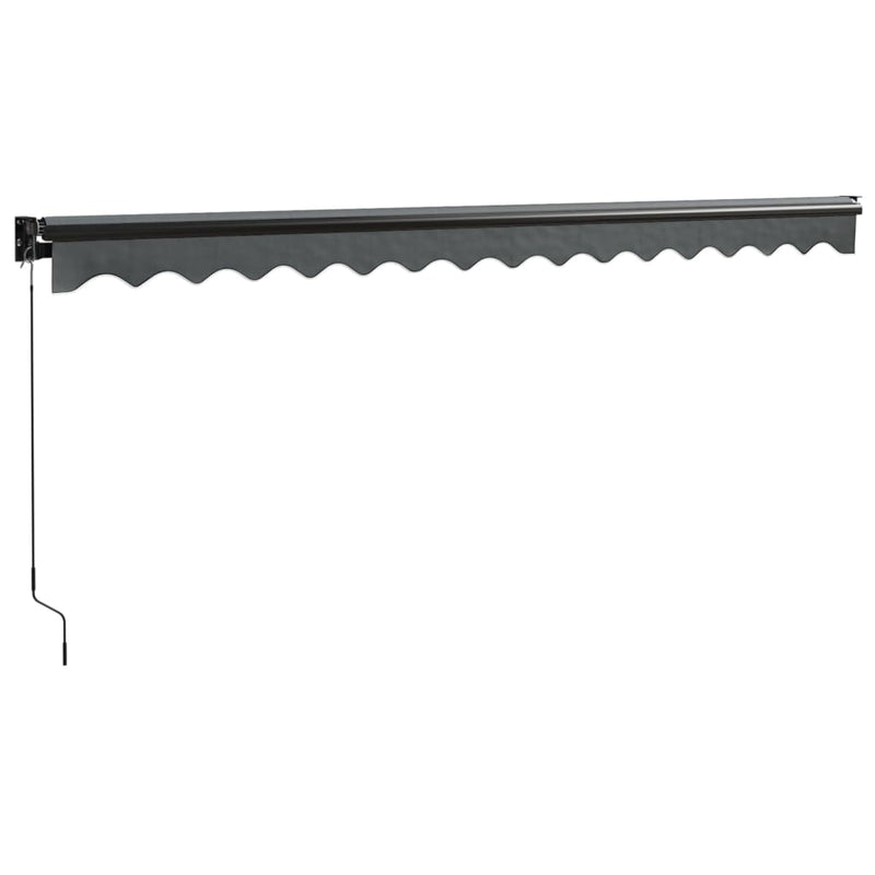 Retractable Awning Anthracite 4.5x3 m Fabric and Aluminium