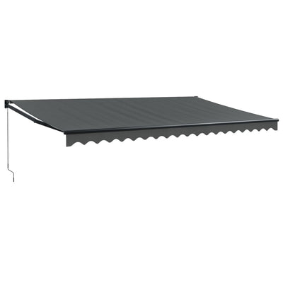 Retractable Awning Anthracite 5x3 m Fabric and Aluminium