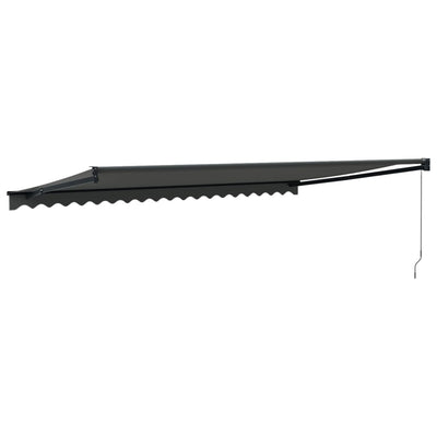 Retractable Awning Anthracite 5x3 m Fabric and Aluminium