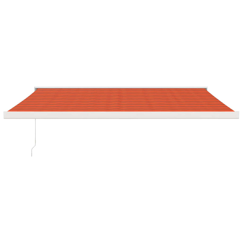 Retractable Awning Orange and Brown 4x3 m Fabric and Aluminium