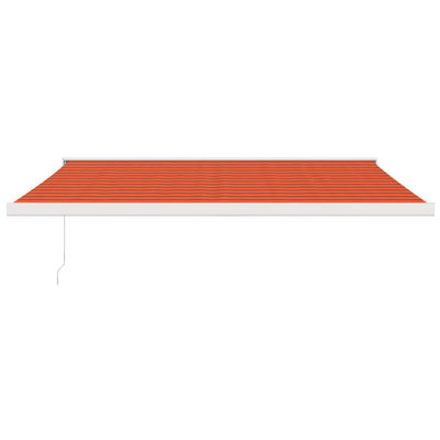 Retractable Awning Orange and Brown 4.5x3 m Fabric and Aluminium