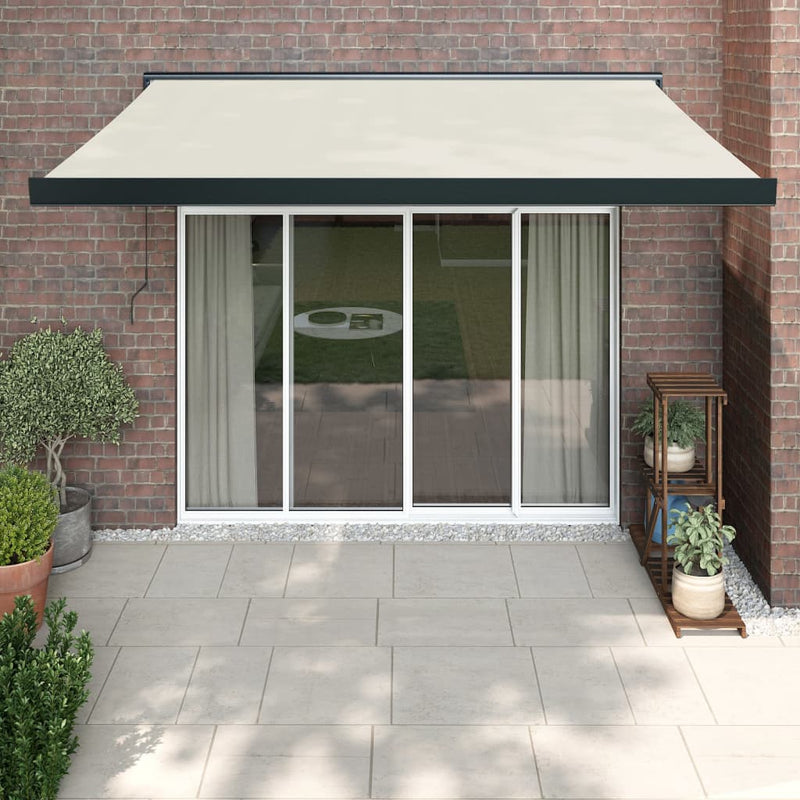 Retractable Awning Cream 3x2.5 m Fabric and Aluminium