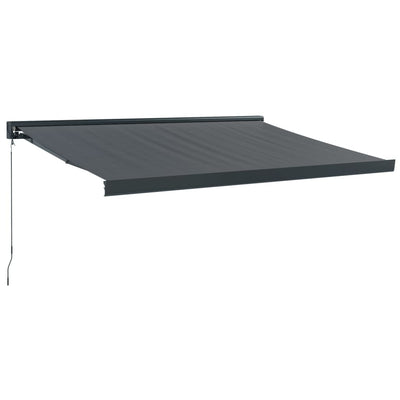 Retractable Awning Anthracite 3x2.5 m Fabric and Aluminium