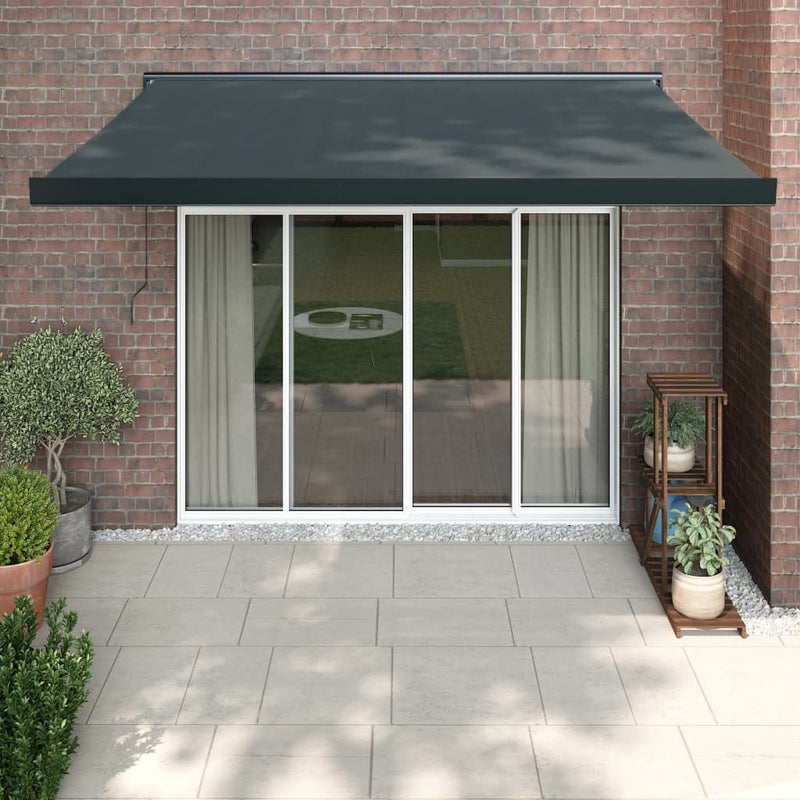 Retractable Awning Anthracite 3x2.5 m Fabric and Aluminium