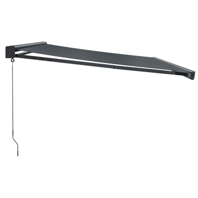 Retractable Awning Anthracite 4x3 m Fabric and Aluminium