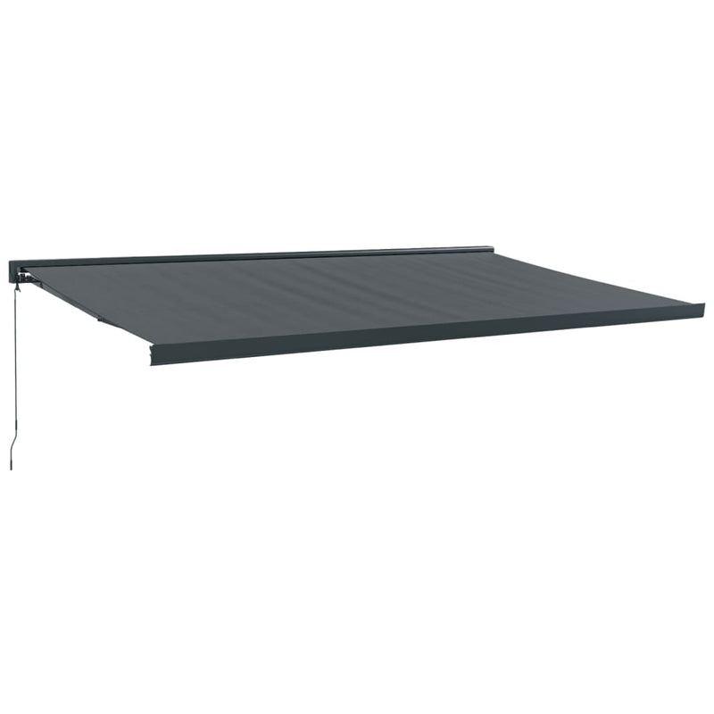 Retractable Awning Anthracite 5x3 m Fabric and Aluminium