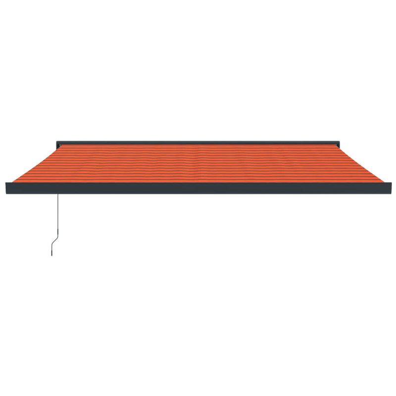 Retractable Awning Orange and Brown 4x3 m Fabric and Aluminium