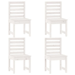 5 Piece Garden Dining Set Solid Wood Pine White pine