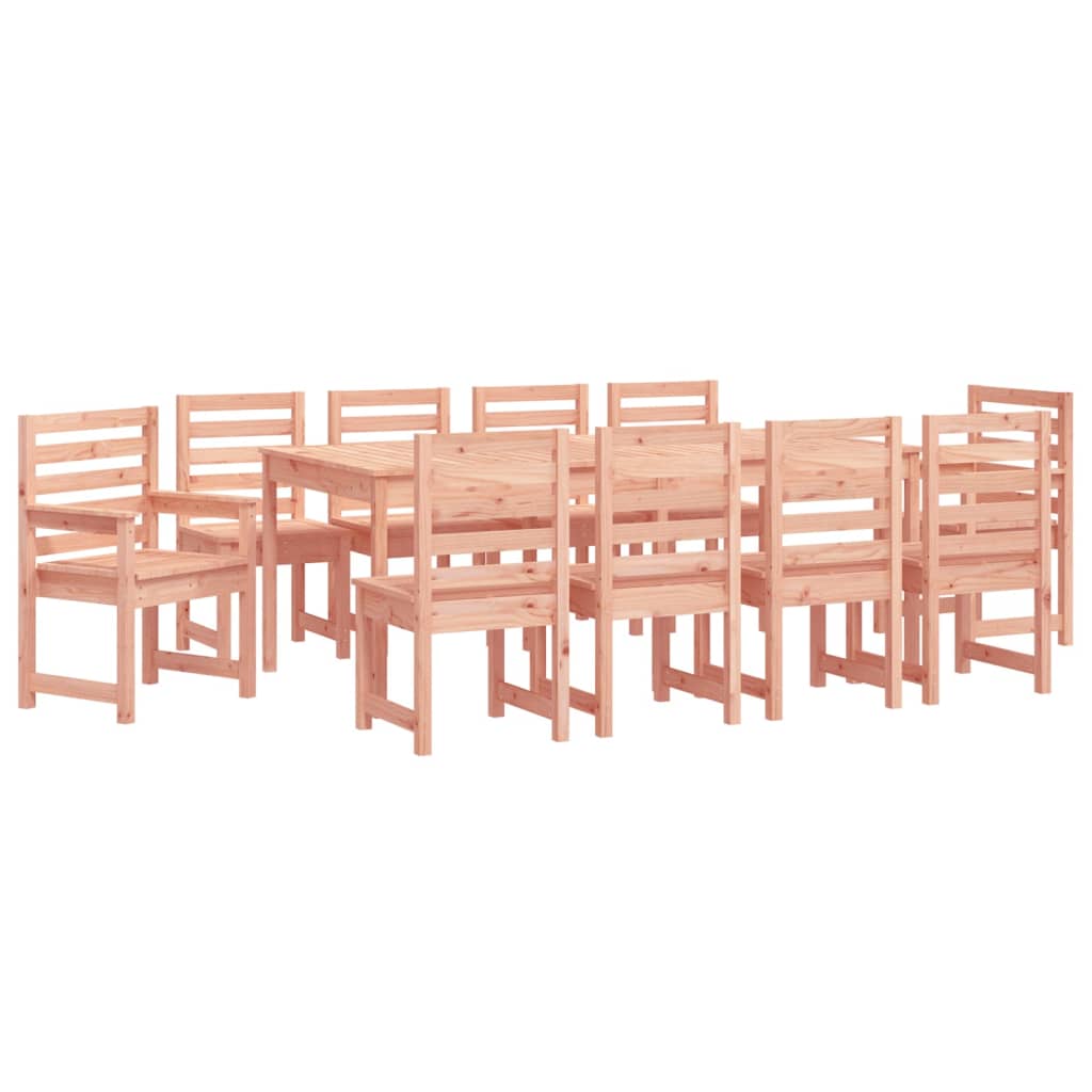 vidaXL 11 Piece Garden Dining Set Solid Wood Douglas 4