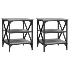 vidaXL Side Tables 2 pcs Grey Sonoma 40x42x50 cm Engineered Wood 2