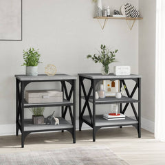 vidaXL Side Tables 2 pcs Grey Sonoma 40x42x50 cm Engineered Wood 3