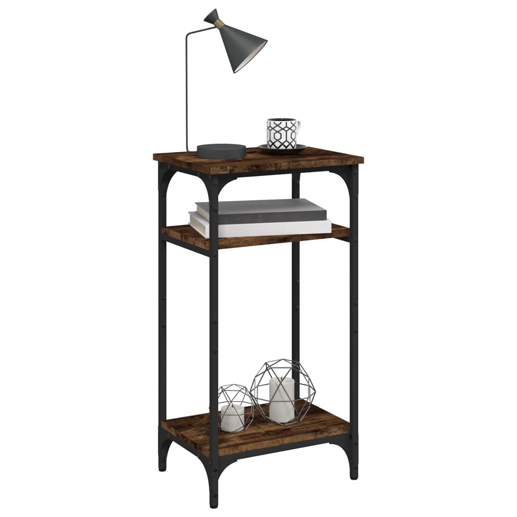 vidaXL Side Table Smoked Oak 40x30x75 cm Engineered Wood 6