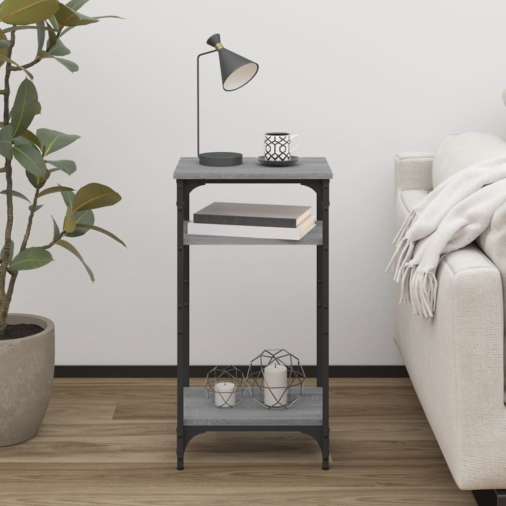 vidaXL Side Table Grey Sonoma 40x30x75 cm Engineered Wood 3