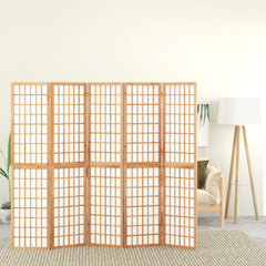 Folding 3-Panel Room Divider Japanese Style Natural 200 x 170 cm