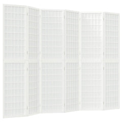 Folding 3-Panel Room Divider Japanese Style White 240 x 170 cm