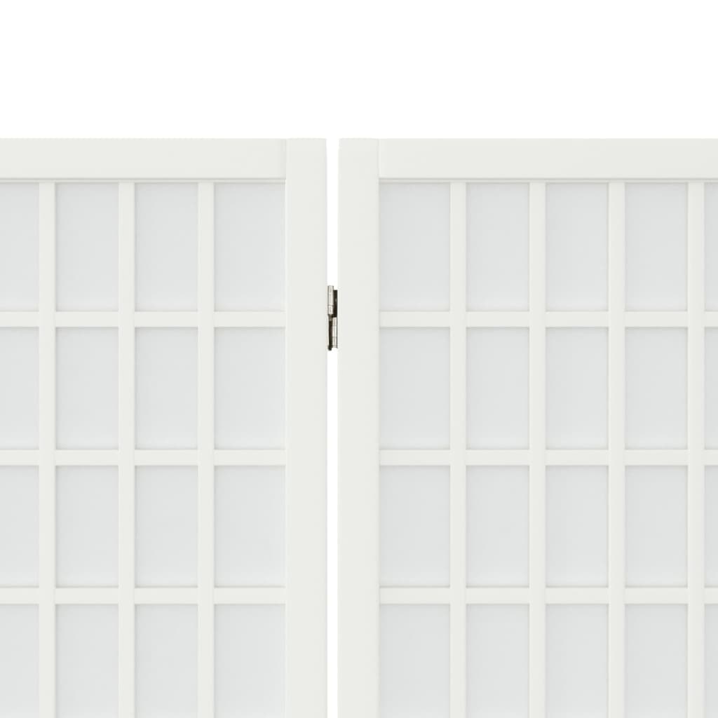 Folding 3-Panel Room Divider Japanese Style White 240 x 170 cm