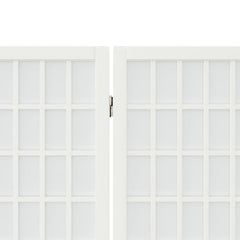 Folding 3-Panel Room Divider Japanese Style White 240 x 170 cm