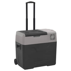 vidaXL Cool Box with Wheel and Handle Black&Grey 40 L Polypropylene 1