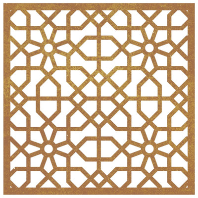 Garden Wall Decoration 55x55 cm Corten Steel Moorish Design