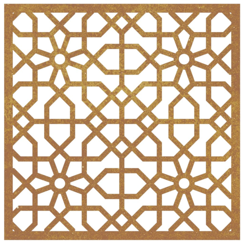 Garden Wall Decoration 55x55 cm Corten Steel Moorish Design