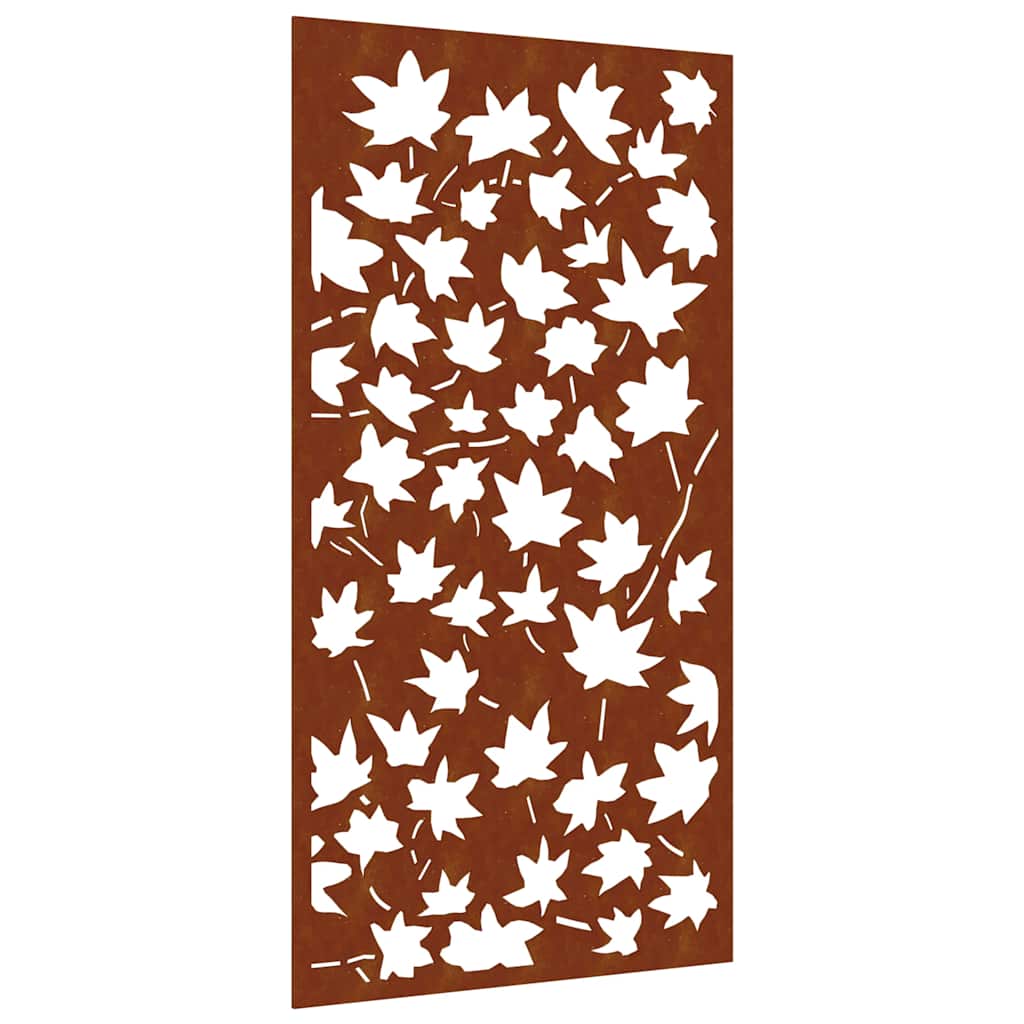 vidaXL Garden Wall Decoration 105x55 cm Corten Steel Maple Leaf Design 2