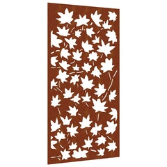 vidaXL Garden Wall Decoration 105x55 cm Corten Steel Maple Leaf Design 2