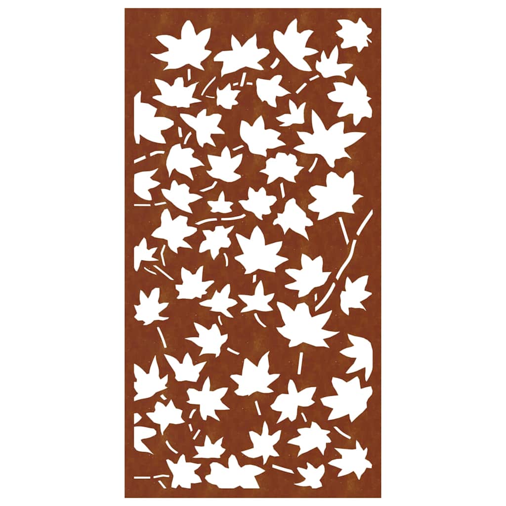 vidaXL Garden Wall Decoration 105x55 cm Corten Steel Maple Leaf Design 4