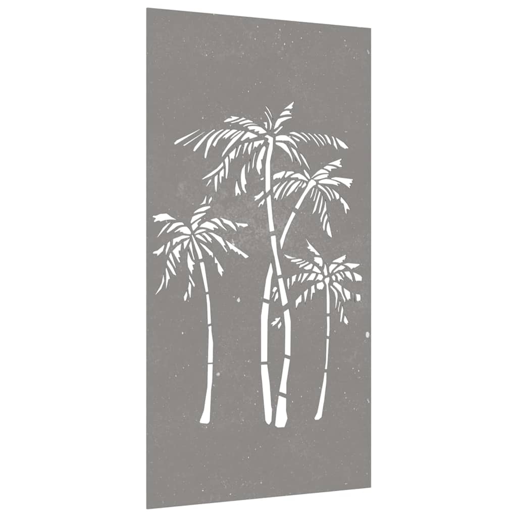vidaXL Garden Wall Decoration 105x55 cm Corten Steel Palm Tree Design 3