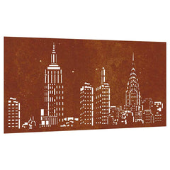 vidaXL Garden Wall Decoration 105x55 cm Corten Steel Skyline Design 2