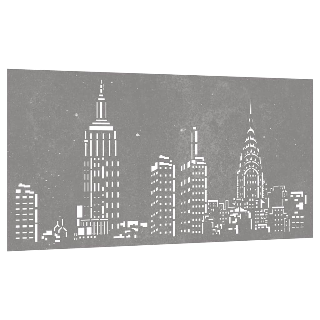 vidaXL Garden Wall Decoration 105x55 cm Corten Steel Skyline Design 3