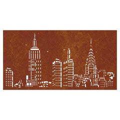 vidaXL Garden Wall Decoration 105x55 cm Corten Steel Skyline Design 4