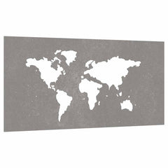 vidaXL Garden Wall Decoration 105x55 cm Corten Steel World Map Design 3