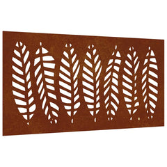 824500 vidaXL Garden Wall Decoration 105x55 cm Corten Steel Leaf Design 2