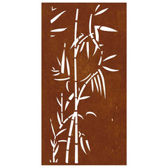 vidaXL Garden Wall Decoration 105x55 cm Corten Steel Bamboo Design 4