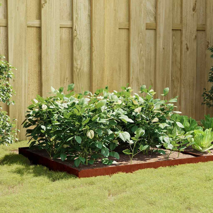 vidaXL Garden Raised Bed 100x100x18.5 cm Corten Steel 1